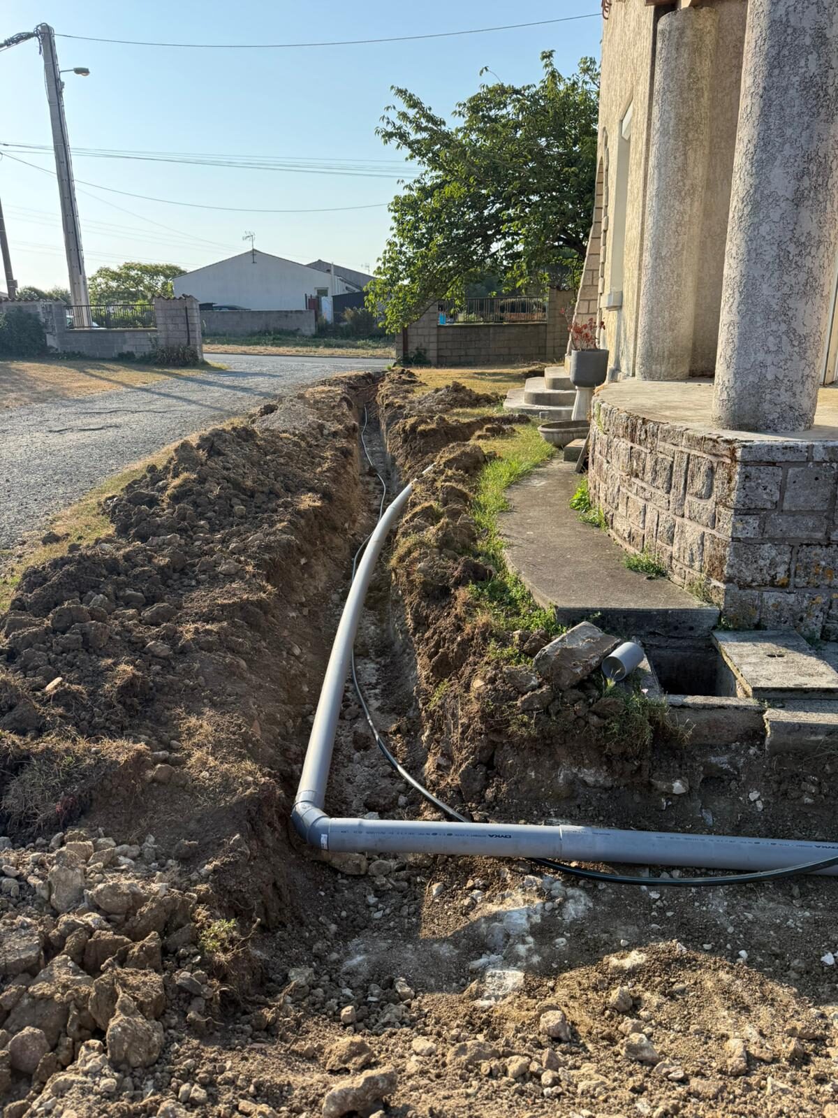 Raccordement de canalisation en façade